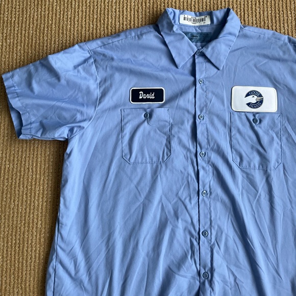 Goose Island Beer Men’s Blue Reflective Work Button Shirt ‘David’ Cintas SZ 3XL - Picture 6 of 11